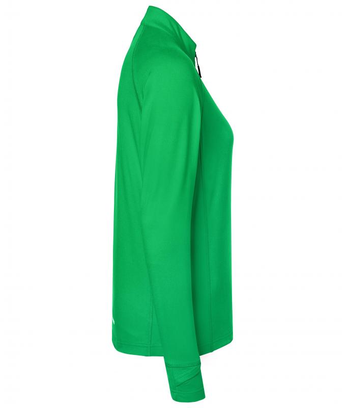 Damen Ladies' Sports Shirt Half-Zip Fern-green 8598