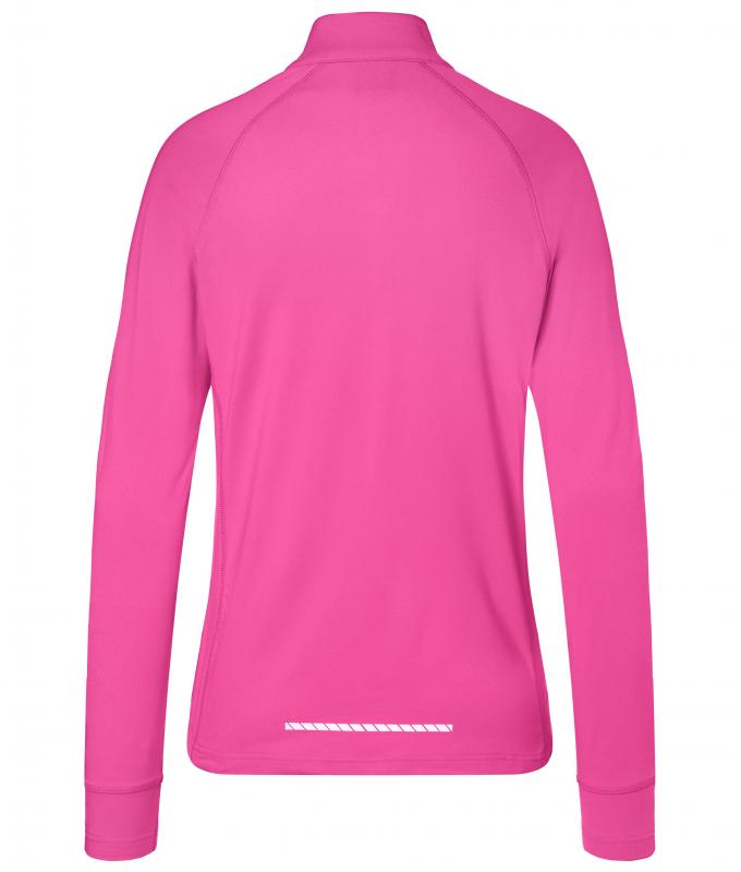 Damen Ladies' Sports Shirt Half-Zip Pink 8598