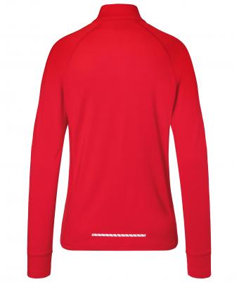 Femme T-shirt sport femme demi-zip Rouge 8598