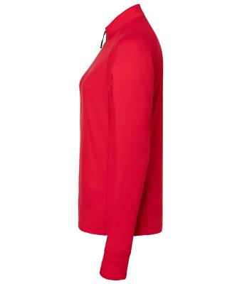Femme T-shirt sport femme demi-zip Rouge 8598