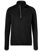 Herren Men's Sports Shirt Half-Zip Black 8599