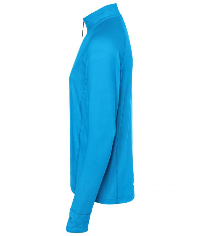 Herren Men's Sports Shirt Half-Zip Bright-blue 8599