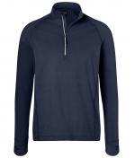 Herren Men's Sports Shirt Half-Zip Navy 8599