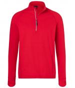 Herren Men's Sports Shirt Half-Zip Red 8599