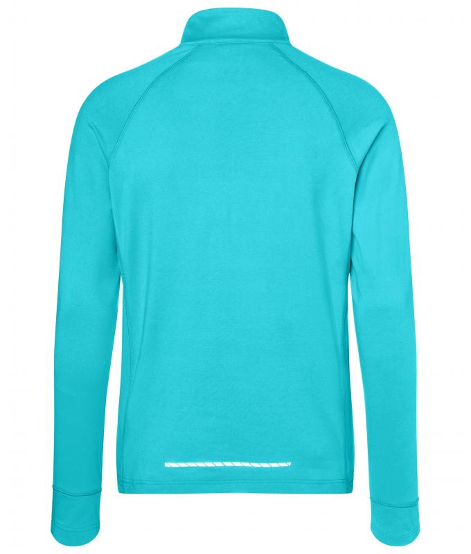 Herren Men's Sports Shirt Half-Zip Turquoise 8599