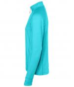 Herren Men's Sports Shirt Half-Zip Turquoise 8599