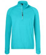 Herren Men's Sports Shirt Half-Zip Turquoise 8599