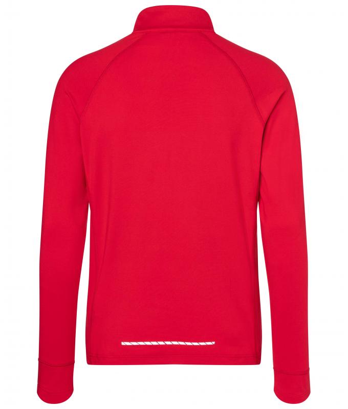 Herren Men's Sports Shirt Half-Zip Red 8599