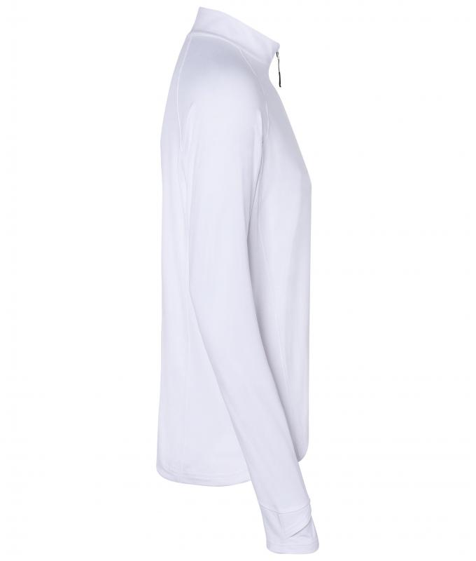 Herren Men's Sports Shirt Half-Zip White 8599