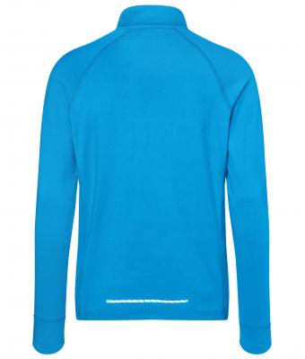 Heren Men's Sports Shirt Halfzip Felblauw 8599