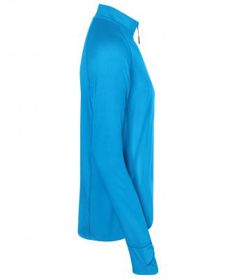 Heren Men's Sports Shirt Halfzip Felblauw 8599