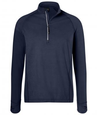 Heren Men's Sports Shirt Halfzip Navy 8599