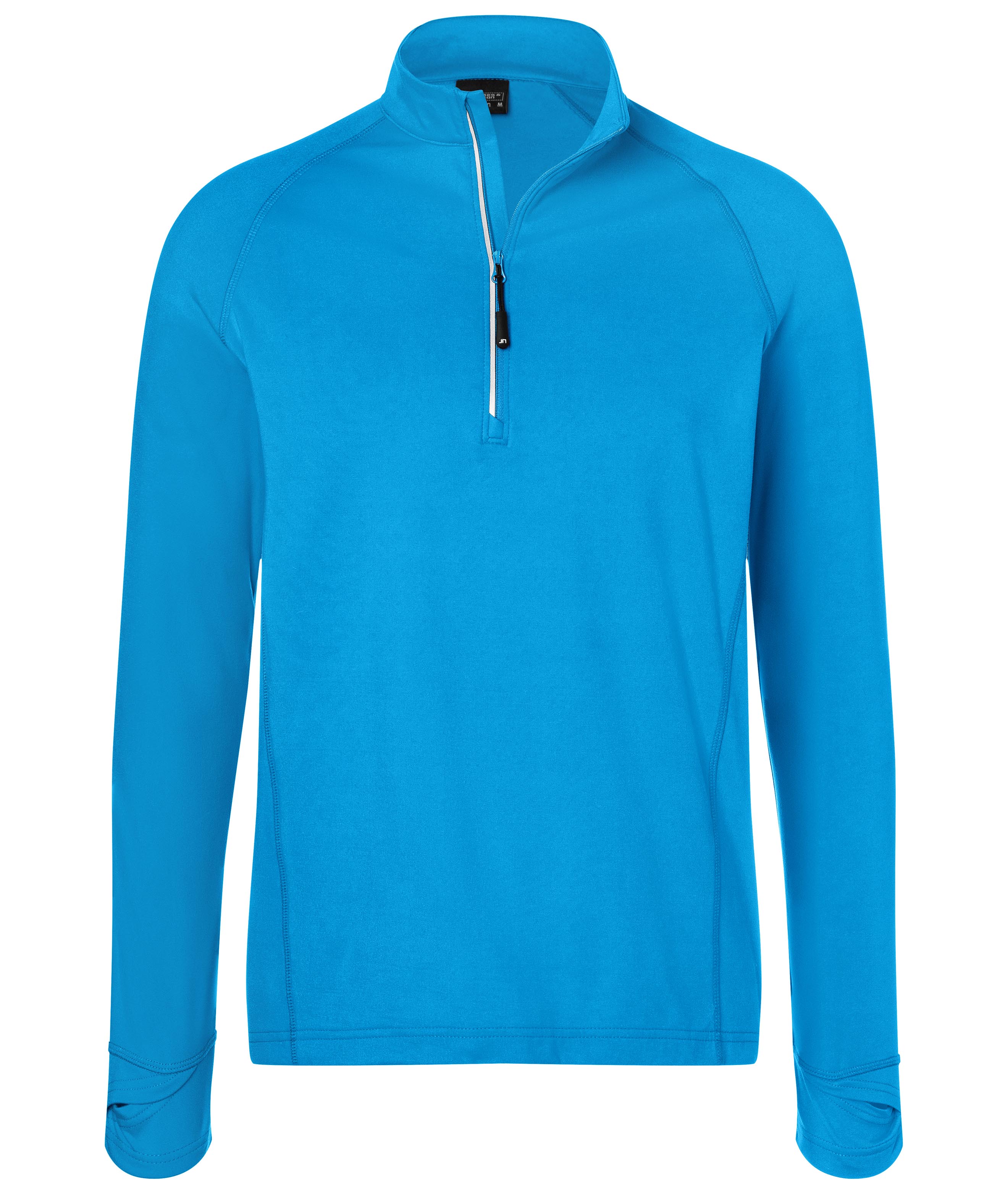 Men Men's Sports Shirt Halfzip Bright-blue-Daiber