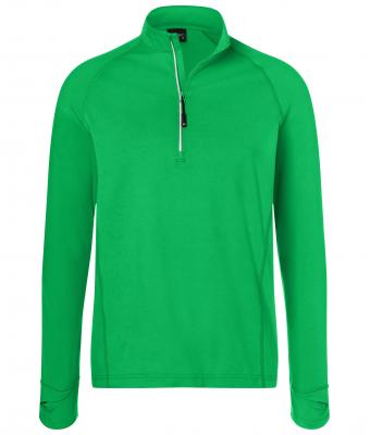 Men Men's Sports Shirt Halfzip Fern-green 8599