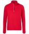 Men Men's Sports Shirt Halfzip Red 8599