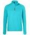 Men Men's Sports Shirt Halfzip Turquoise 8599