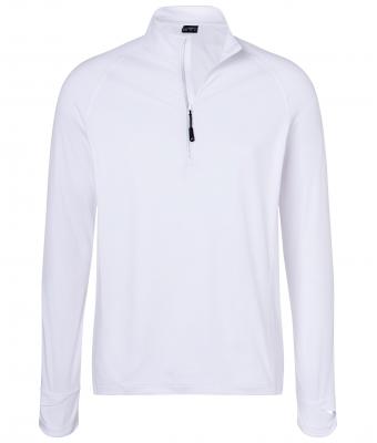 Men Men's Sports Shirt Halfzip White 8599