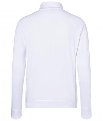 Heren Men's Sports Shirt Halfzip Wit 8599