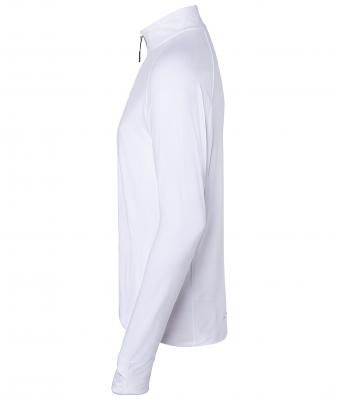 Heren Men's Sports Shirt Halfzip Wit 8599