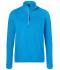Homme T-shirt sport homme demi-zip Bleu-vif 8599