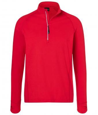 Homme T-shirt sport homme demi-zip Rouge 8599