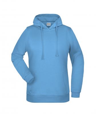 Femme Sweat-shirt à capuche promo femme Bleu-ciel 8627