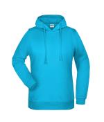 Femme Sweat-shirt à capuche promo femme Turquoise 8627