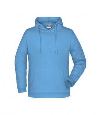 Homme Sweat-shirt à capuche promo homme Bleu-ciel 8628