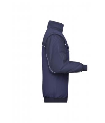 Unisexe Veste de travail bicolore manches amovibles Marine/marine 7544