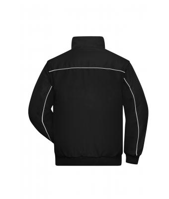 Unisexe Veste de travail bicolore manches amovibles Noir/noir 7544