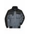Unisexe Veste de travail bicolore manches amovibles Carbone/noir 7544
