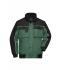 Unisexe Veste de travail bicolore manches amovibles Vert-foncé/noir 7544