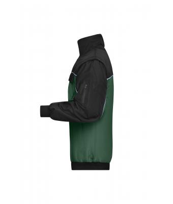 Unisex Workwear Jacket Donkergroen/zwart 7544