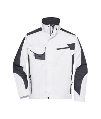 Unisexe Veste de travail - STRONG - Blanc/carbone 8066