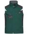 Unisexe Veste de travail sans manches - STRONG - Vert-foncé/noir 8067