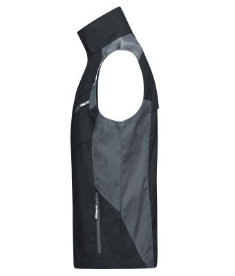 Unisexe Veste de travail sans manches - STRONG - Noir/carbone 8067