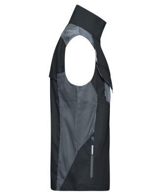 Unisexe Veste de travail sans manches - STRONG - Noir/carbone 8067