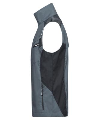 Unisexe Veste de travail sans manches - STRONG - Carbone/noir 8067