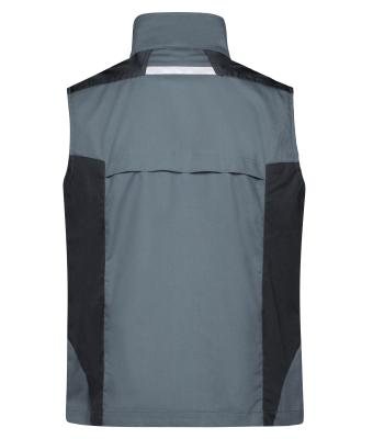 Unisexe Veste de travail sans manches - STRONG - Carbone/noir 8067