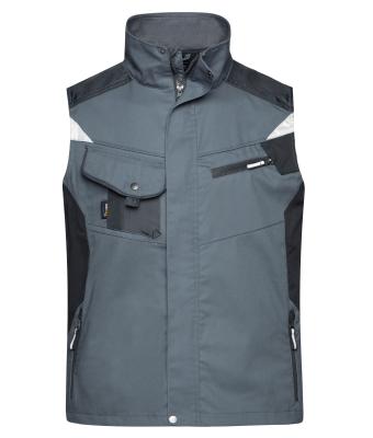 Unisexe Veste de travail sans manches - STRONG - Carbone/noir 8067