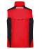 Unisexe Veste de travail sans manches - STRONG - Rouge/noir 8067