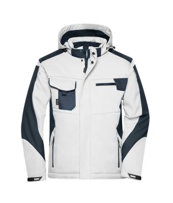Unisex Craftsmen Softshell Jacket - STRONG - Wit/carbon 8165