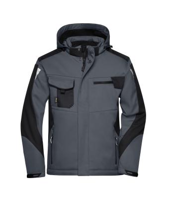 Unisex Craftsmen Softshell Jacket - STRONG - Carbon/zwart 8165