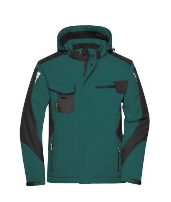 Unisex Craftsmen Softshell Jacket - STRONG - Donkergroen/zwart 8165
