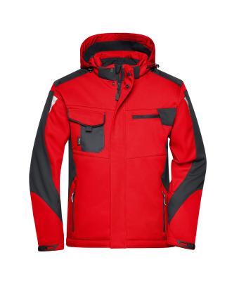 Unisex Craftsmen Softshell Jacket - STRONG - Rood/zwart 8165