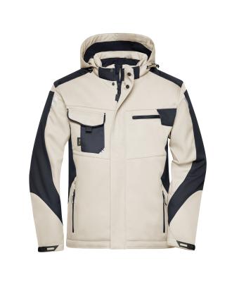 Unisex Craftsmen Softshell Jacket - STRONG - Steen/zwart 8165