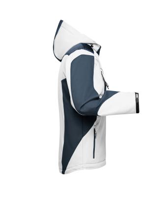 Unisexe Veste softshell hiver - STRONG - Blanc/carbone 8165