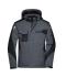 Unisexe Veste softshell hiver - STRONG - Carbone/noir 8165