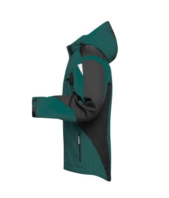 Unisexe Veste softshell hiver - STRONG - Vert-foncé/noir 8165