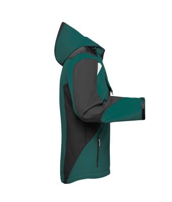 Unisexe Veste softshell hiver - STRONG - Vert-foncé/noir 8165